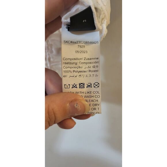 SHEIN white sheer puff sleeve crop-top - Picture 5 of 8